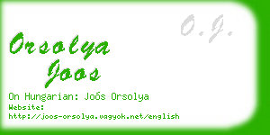 orsolya joos business card